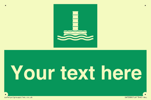 Custom sign safe condition Evacuation chute 